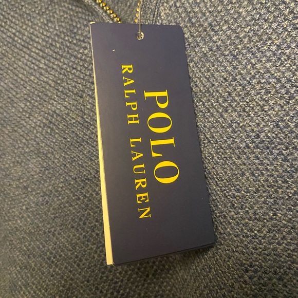 NWT Polo by Ralph Lauren Logo-Embroidered Merino Wool Half-Zip Sweater Size L - Picture 4 of 6